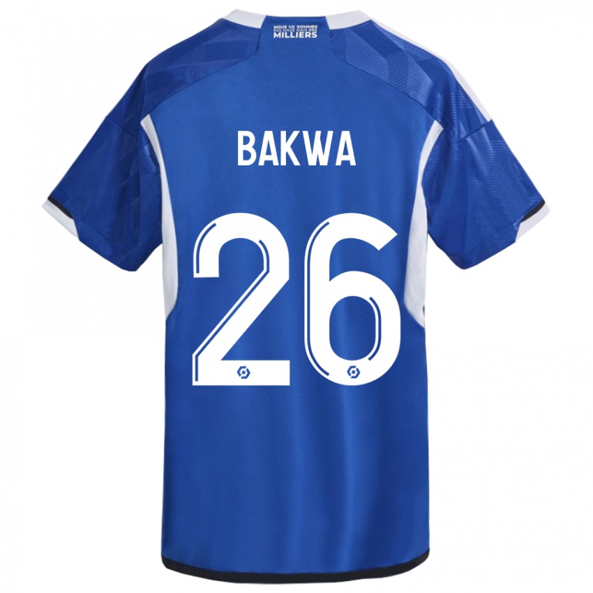 Kinderen Dilane Bakwa #26 Blauw Thuisshirt Thuistenue 2023/24 T-Shirt België