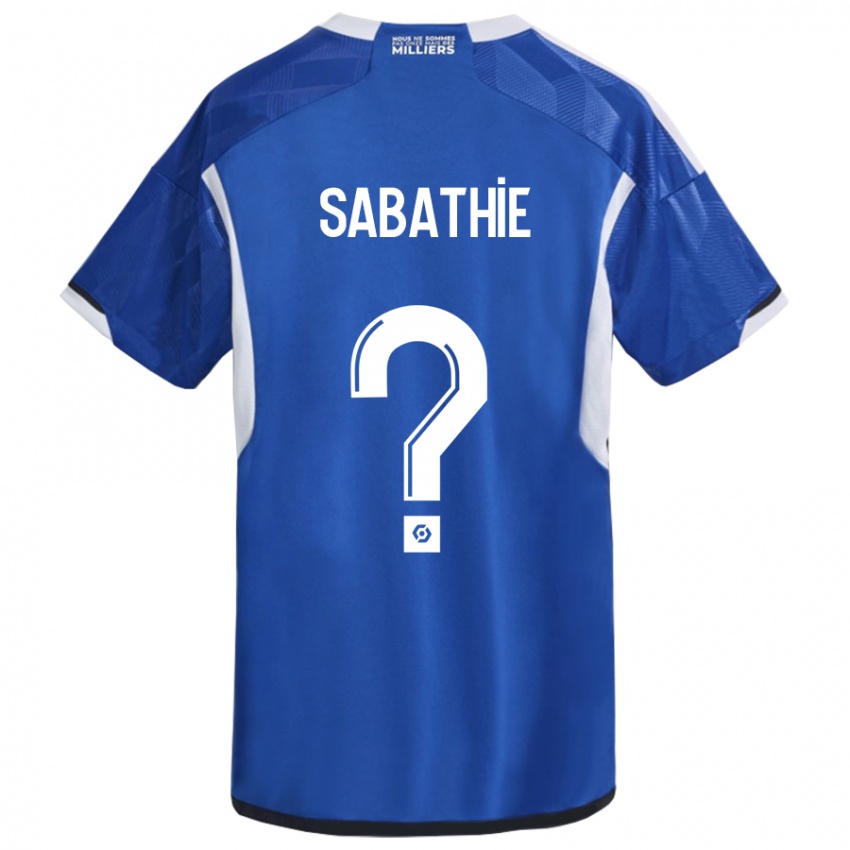 Kinderen Gabin Sabathié #0 Blauw Thuisshirt Thuistenue 2023/24 T-Shirt België