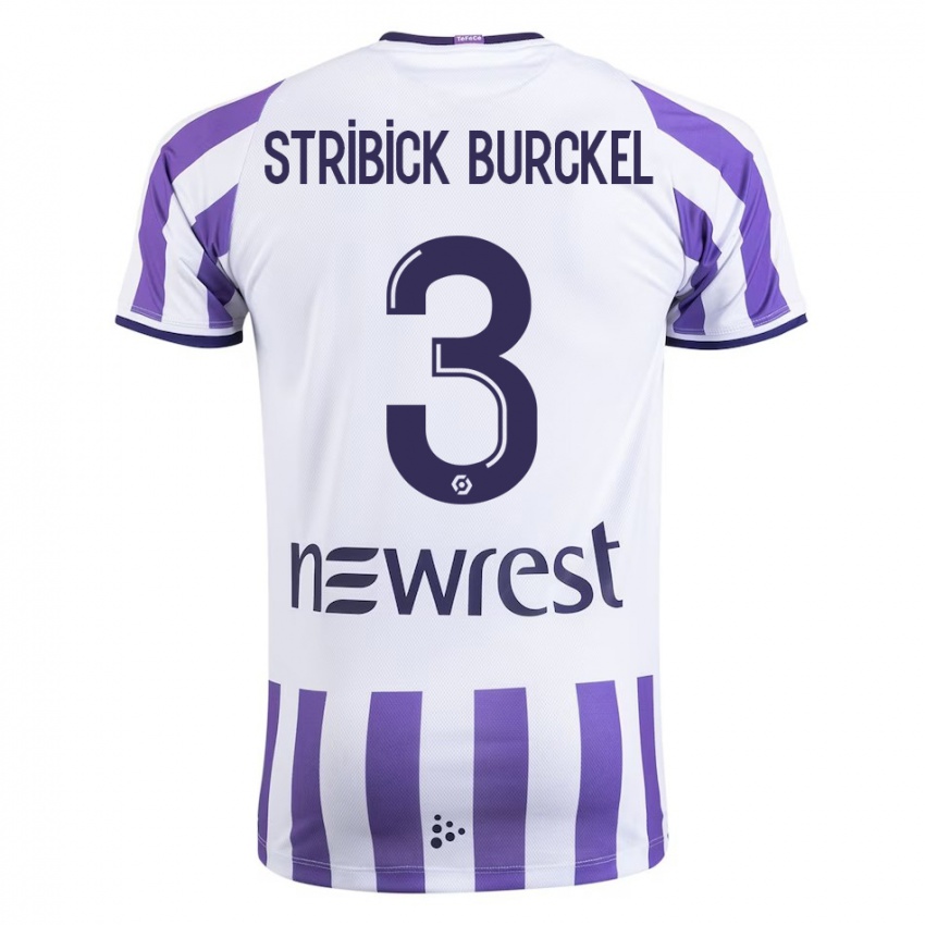 Kinderen Laetitia Stribick-Burckel #3 Wit Thuisshirt Thuistenue 2023/24 T-Shirt België