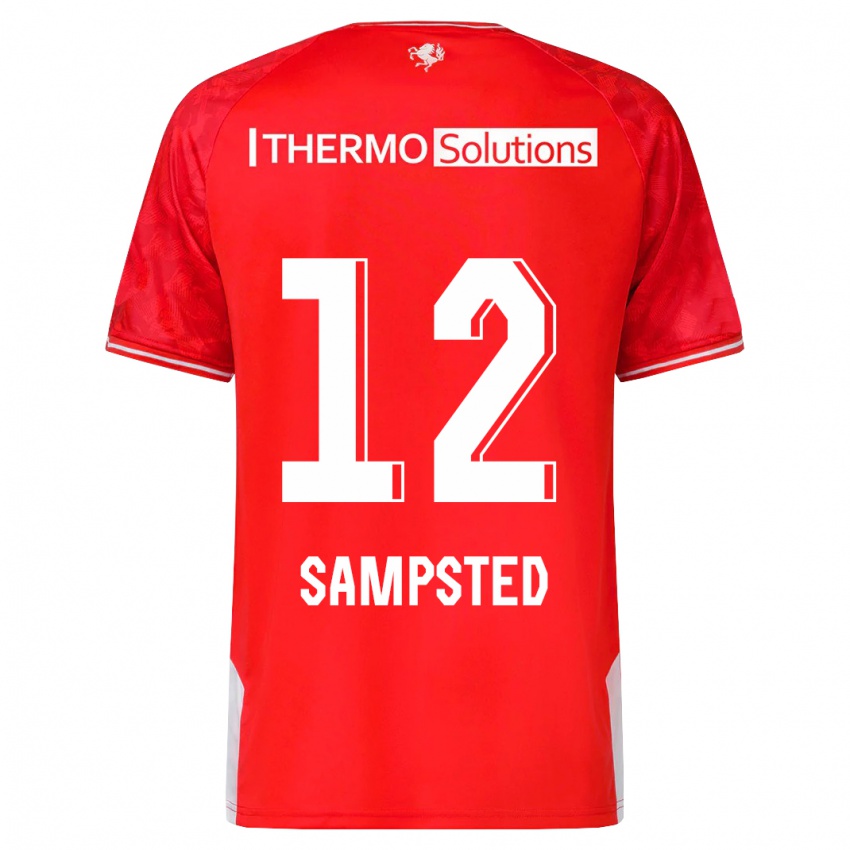 Kinderen Alfons Sampsted #12 Rood Thuisshirt Thuistenue 2023/24 T-Shirt België