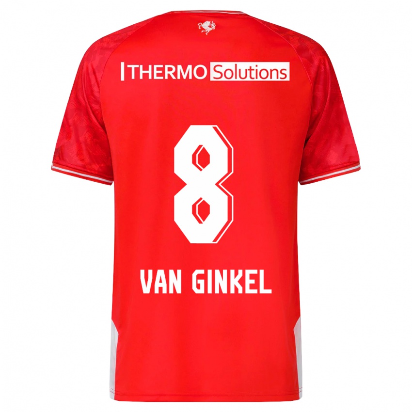 Kinderen Danique Van Ginkel #8 Rood Thuisshirt Thuistenue 2023/24 T-Shirt België