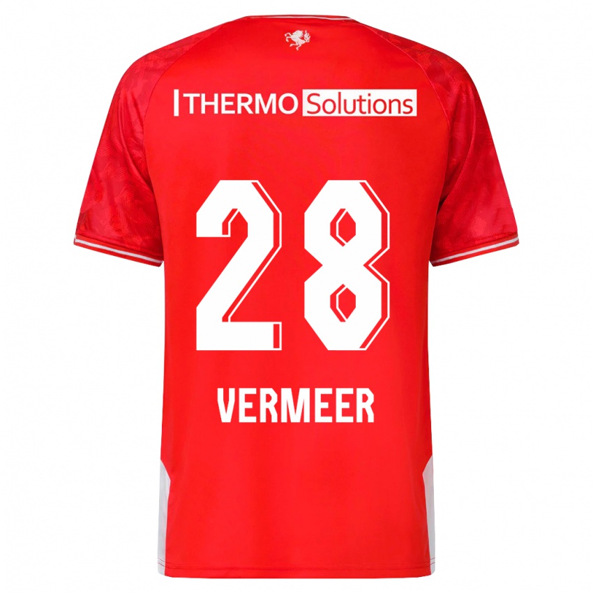 Kinderen Sofie Rianne Vermeer #28 Rood Thuisshirt Thuistenue 2023/24 T-Shirt België