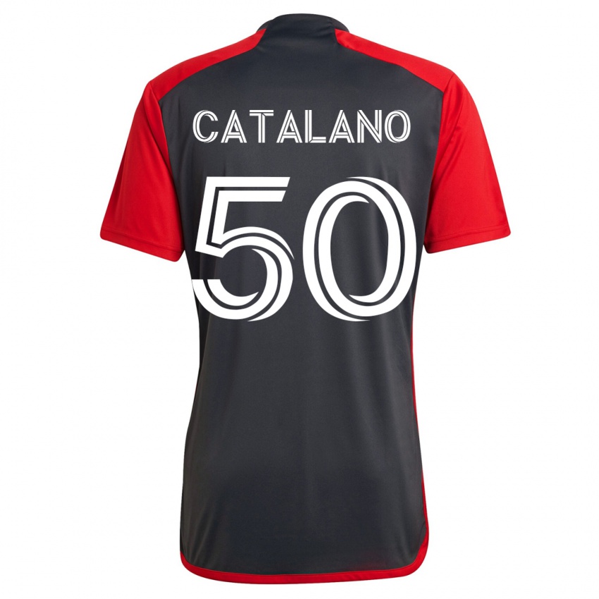 Kinderen Gianluca Catalano #50 Grijs Thuisshirt Thuistenue 2023/24 T-Shirt België