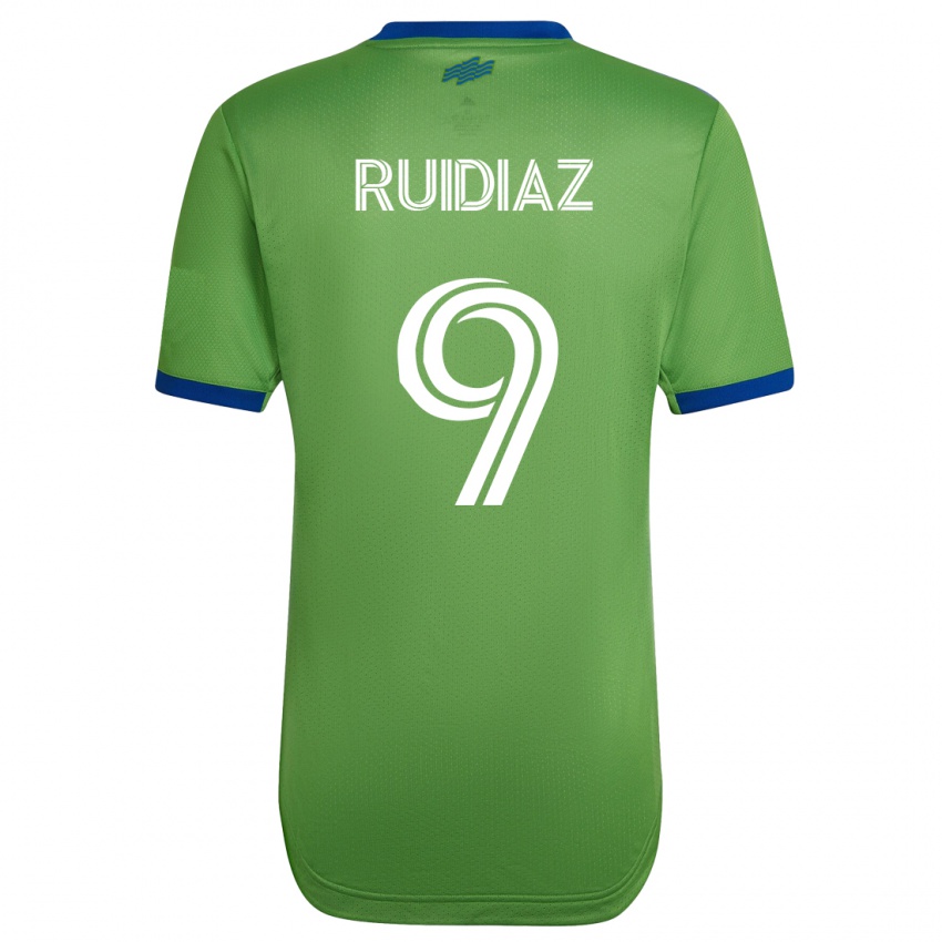 Kinderen Raúl Ruidíaz #9 Groente Thuisshirt Thuistenue 2023/24 T-Shirt België