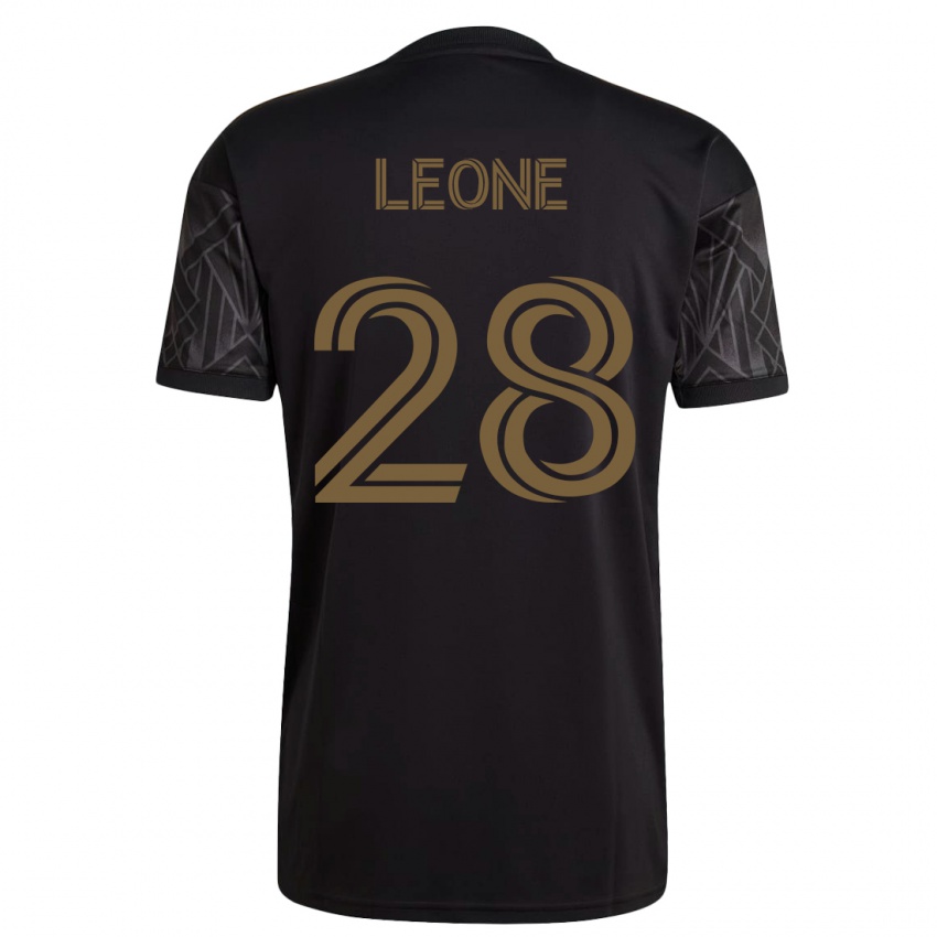 Kinderen Tony Leone #28 Zwart Thuisshirt Thuistenue 2023/24 T-Shirt België