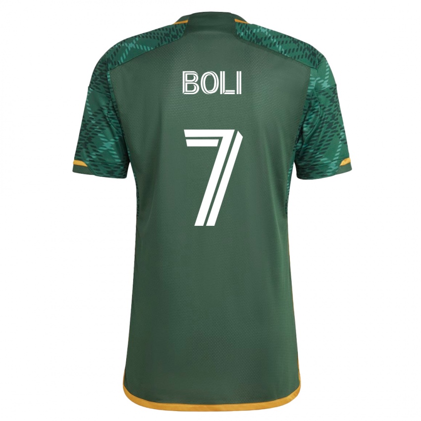 Enfant Maillot Franck Boli #7 Vert Tenues Domicile 2023/24 T-Shirt Belgique