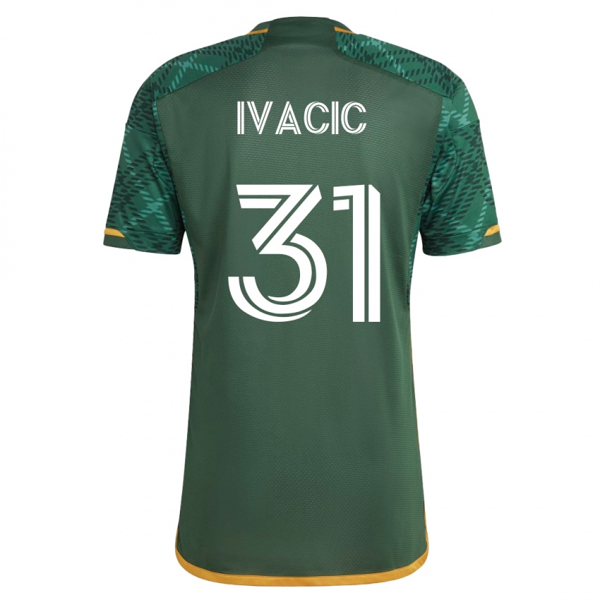 Kinderen Aljaz Ivacic #31 Groente Thuisshirt Thuistenue 2023/24 T-Shirt België