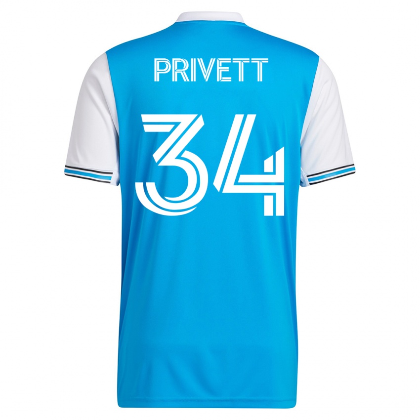Kinderen Andrew Privett #34 Blauw Thuisshirt Thuistenue 2023/24 T-Shirt België