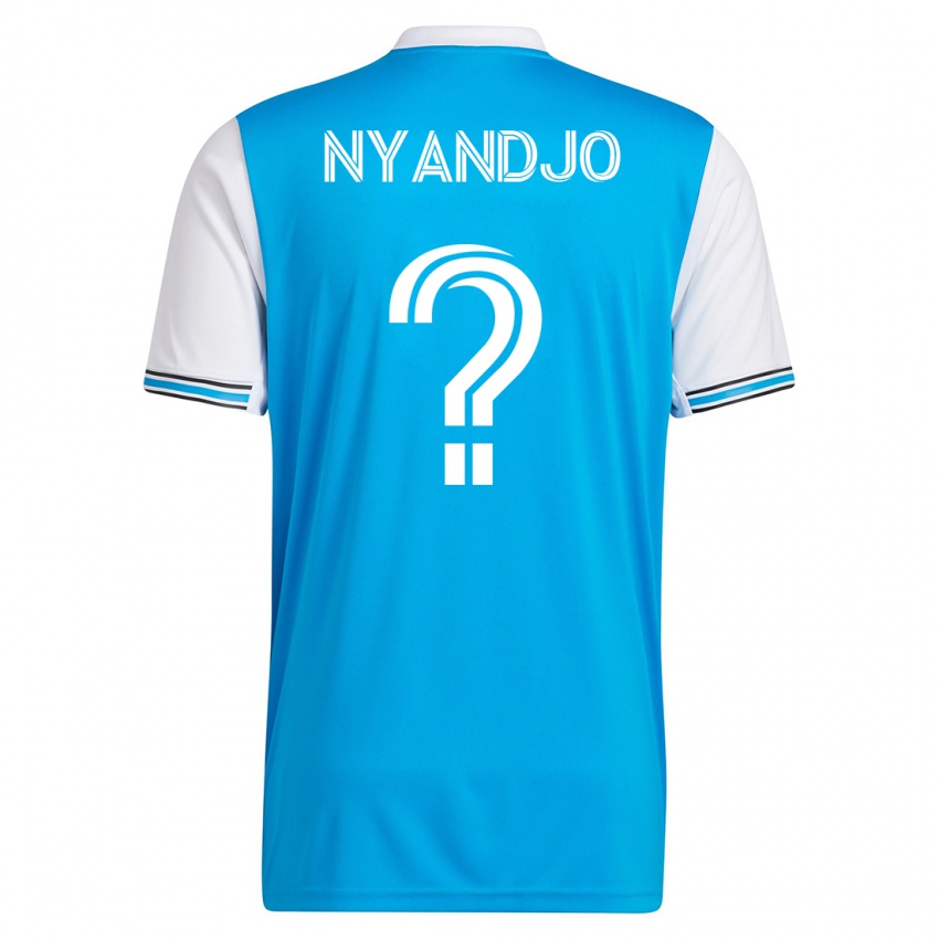 Kinderen James Nyandjo #0 Blauw Thuisshirt Thuistenue 2023/24 T-Shirt België