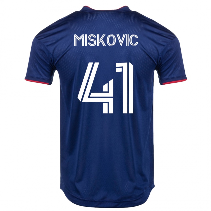 Kinderen Mihajlo Miskovic #41 Marine Thuisshirt Thuistenue 2023/24 T-Shirt België