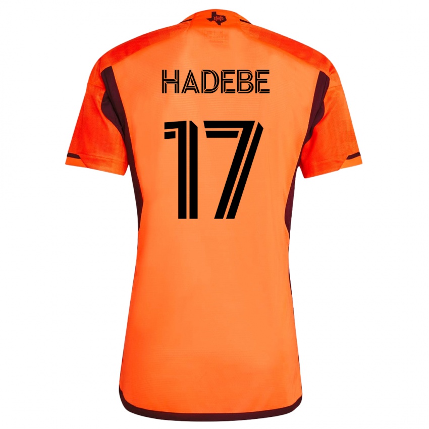 Kinderen Teenage Hadebe #17 Oranje Thuisshirt Thuistenue 2023/24 T-Shirt België