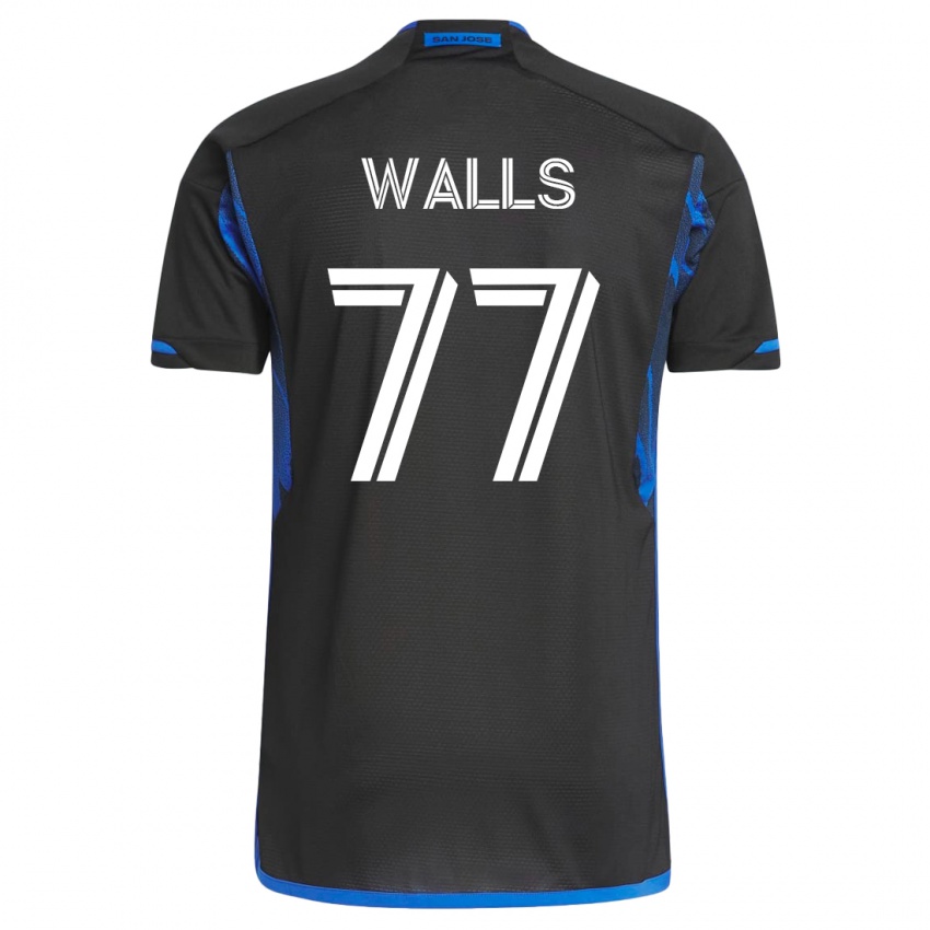 Kinderen Casey Walls #77 Blauw Zwart Thuisshirt Thuistenue 2023/24 T-Shirt België