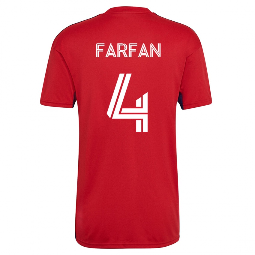 Kinderen Marco Farfán #4 Rood Thuisshirt Thuistenue 2023/24 T-Shirt België