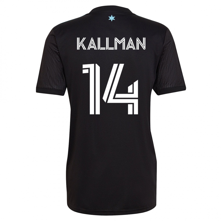 Kinderen Brent Kallman #14 Zwart Thuisshirt Thuistenue 2023/24 T-Shirt België