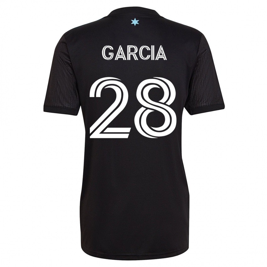 Kinderen Mender García #28 Zwart Thuisshirt Thuistenue 2023/24 T-Shirt België