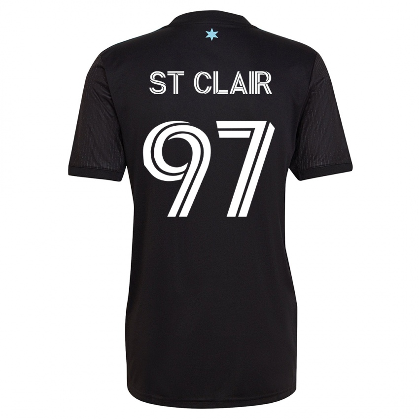 Kinderen Dayne St. Clair #97 Zwart Thuisshirt Thuistenue 2023/24 T-Shirt België