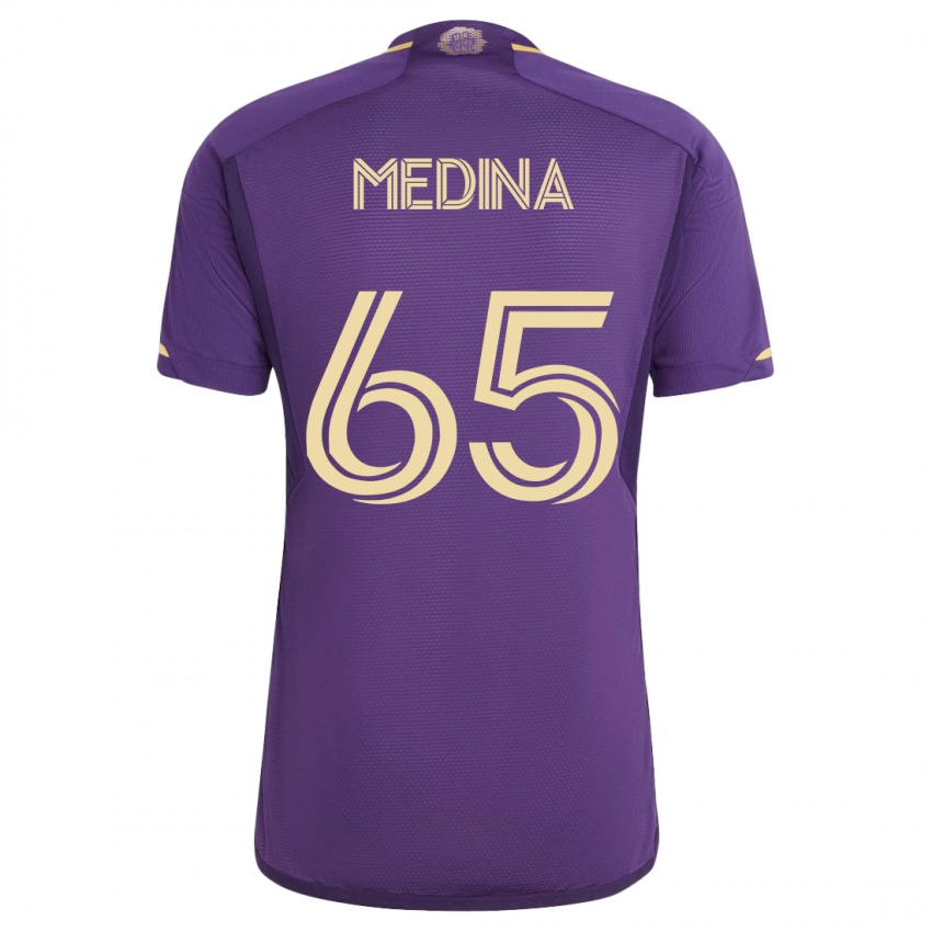 Kinderen Cristian Medina #65 Viooltje Thuisshirt Thuistenue 2023/24 T-Shirt België