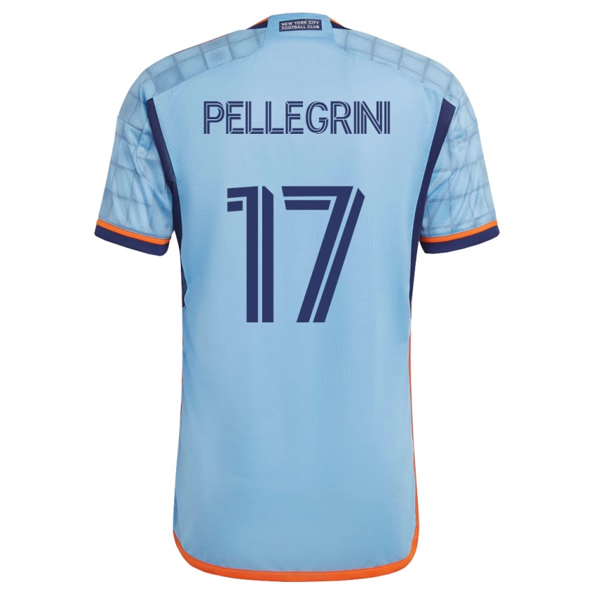Kinder Matías Pellegrini #17 Blau Heimtrikot Trikot 2023/24 T-Shirt Belgien