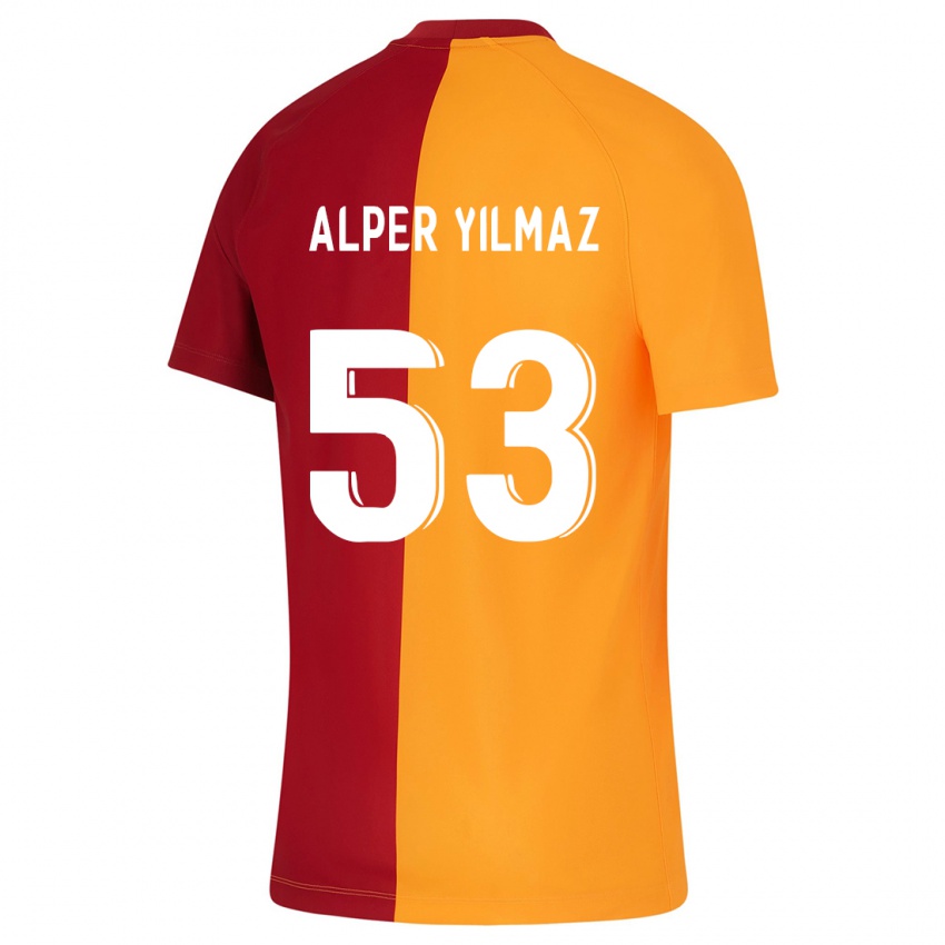 Kinderen Barış Alper Yılmaz #53 Oranje Thuisshirt Thuistenue 2023/24 T-Shirt België