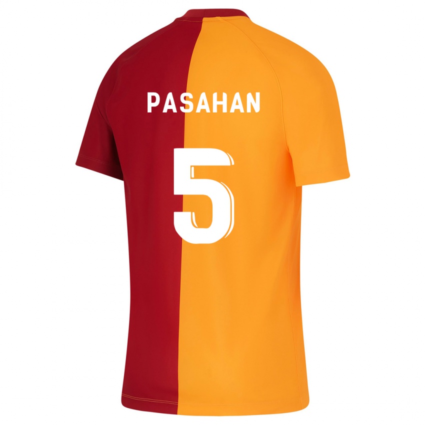 Kinderen Eren Pasahan #5 Oranje Thuisshirt Thuistenue 2023/24 T-Shirt België