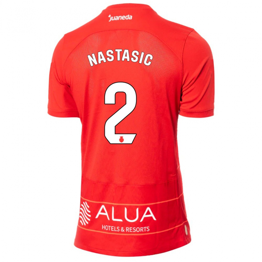 Kinderen Matija Nastasic #2 Rood Thuisshirt Thuistenue 2023/24 T-Shirt België