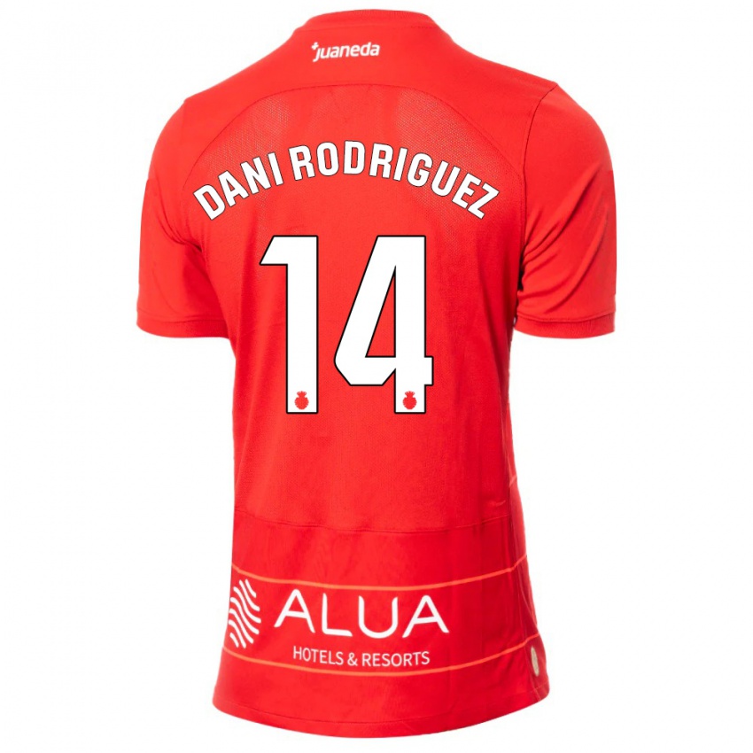 Kinderen Dani Rodríguez #14 Rood Thuisshirt Thuistenue 2023/24 T-Shirt België