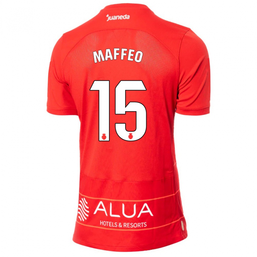 Kinderen Pablo Maffeo #15 Rood Thuisshirt Thuistenue 2023/24 T-Shirt België