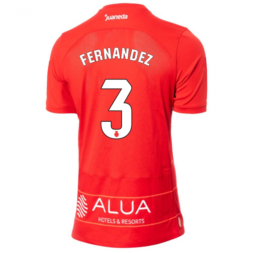 Kinderen Marcos Fernández #3 Rood Thuisshirt Thuistenue 2023/24 T-Shirt België