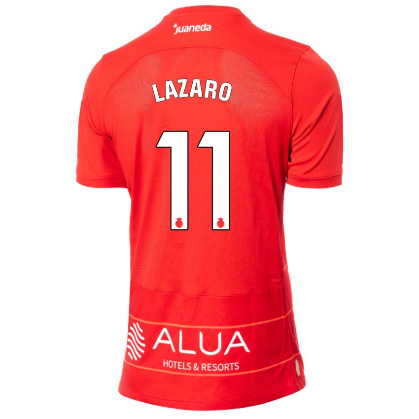 Kinderen Victor Lázaro #11 Rood Thuisshirt Thuistenue 2023/24 T-Shirt België