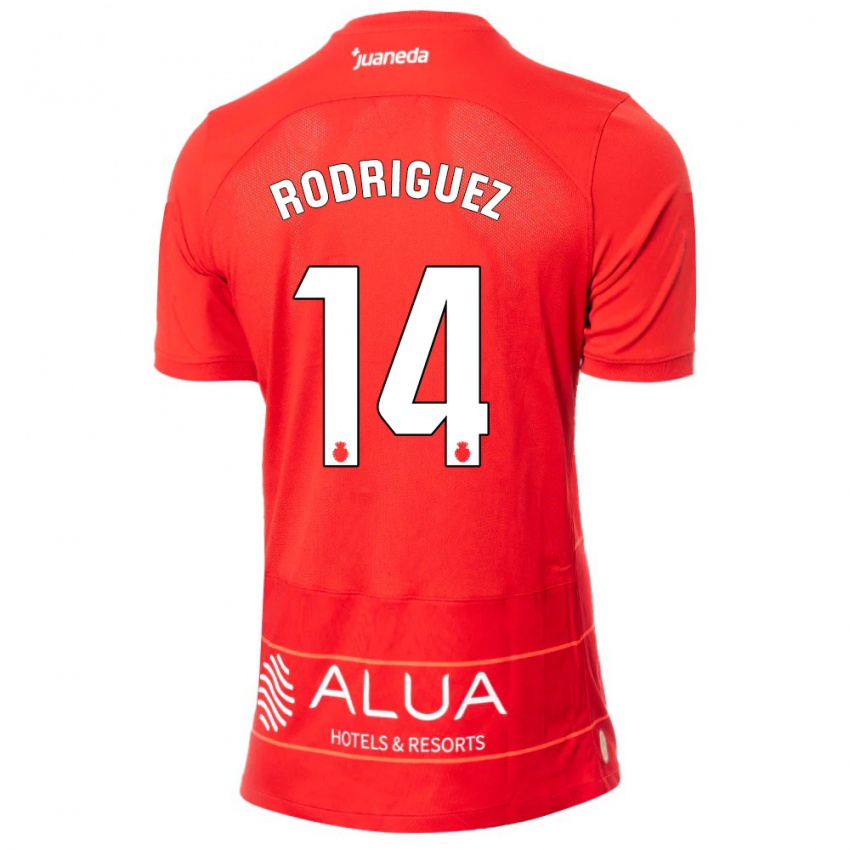 Kinderen Diego Rodríguez #14 Rood Thuisshirt Thuistenue 2023/24 T-Shirt België