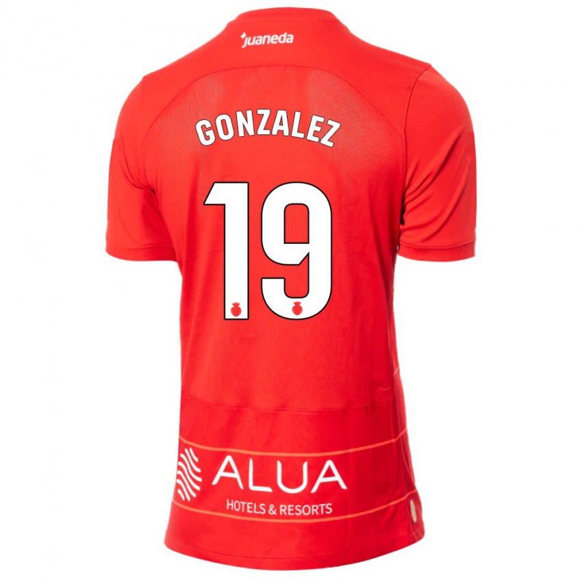 Kinderen Adrià González #19 Rood Thuisshirt Thuistenue 2023/24 T-Shirt België