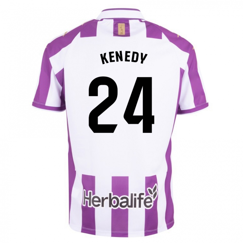 Enfant Maillot Kenedy #24 Violet Tenues Domicile 2023/24 T-Shirt Belgique