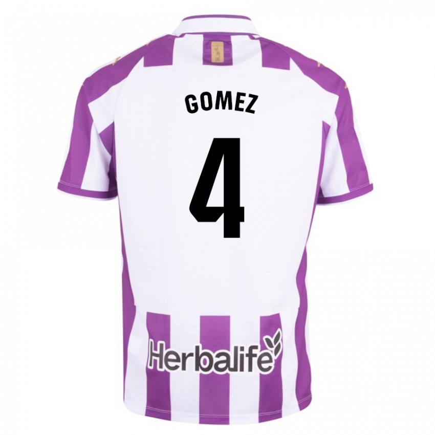 Kinder Adrián Gómez #4 Lila Heimtrikot Trikot 2023/24 T-Shirt Belgien