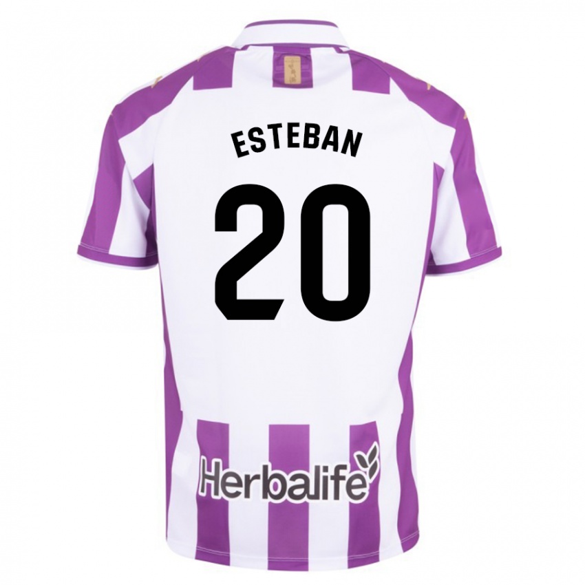 Kinderen Sergio Esteban #20 Paars Thuisshirt Thuistenue 2023/24 T-Shirt België