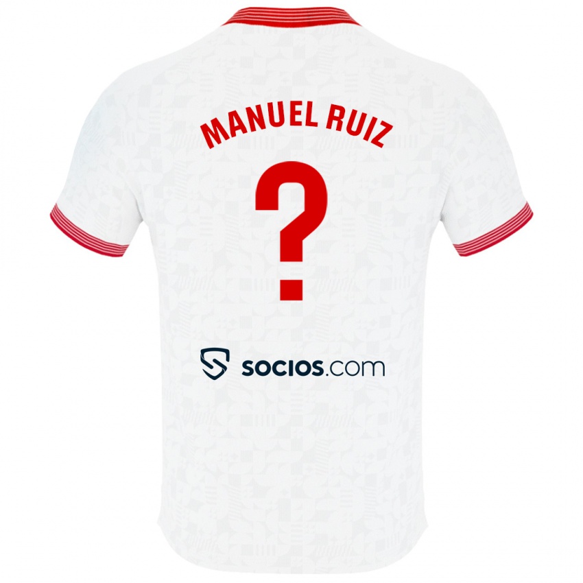 Kinderen José Manuel Ruiz #0 Wit Thuisshirt Thuistenue 2023/24 T-Shirt België