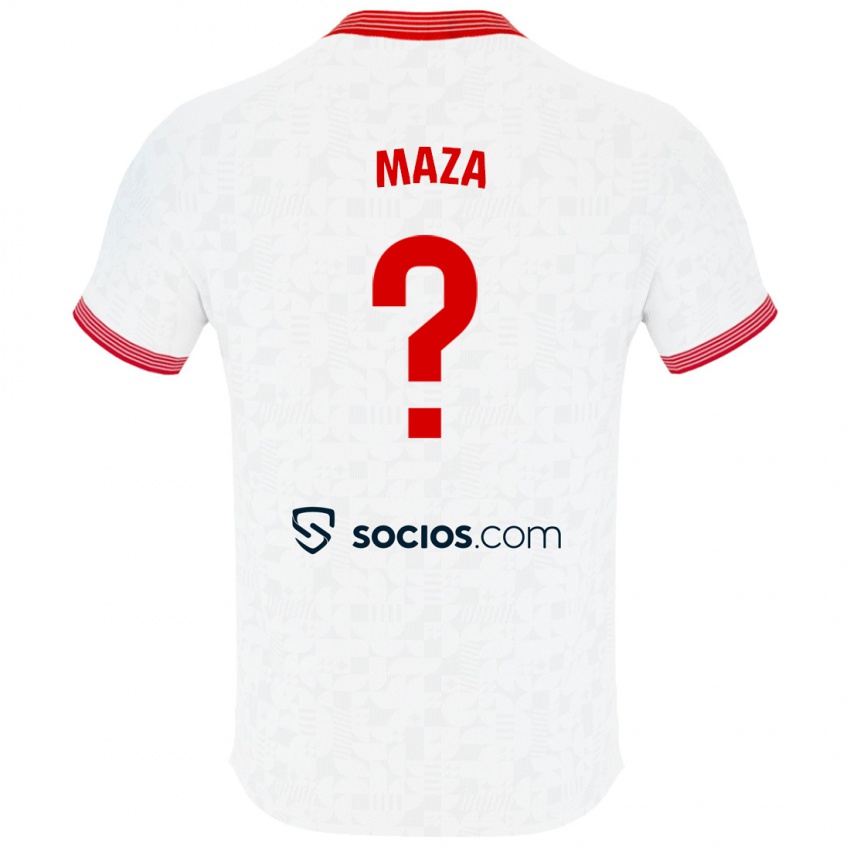 Kinderen Manuel Maza #0 Wit Thuisshirt Thuistenue 2023/24 T-Shirt België