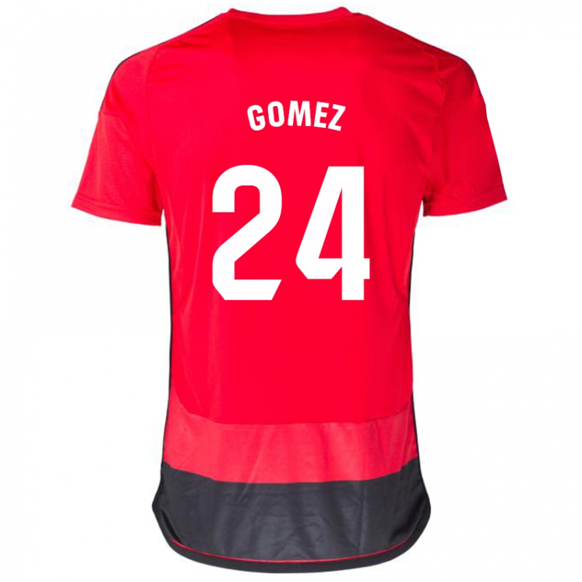 Kinderen Jonathan Gómez #24 Rood Zwart Thuisshirt Thuistenue 2023/24 T-Shirt België