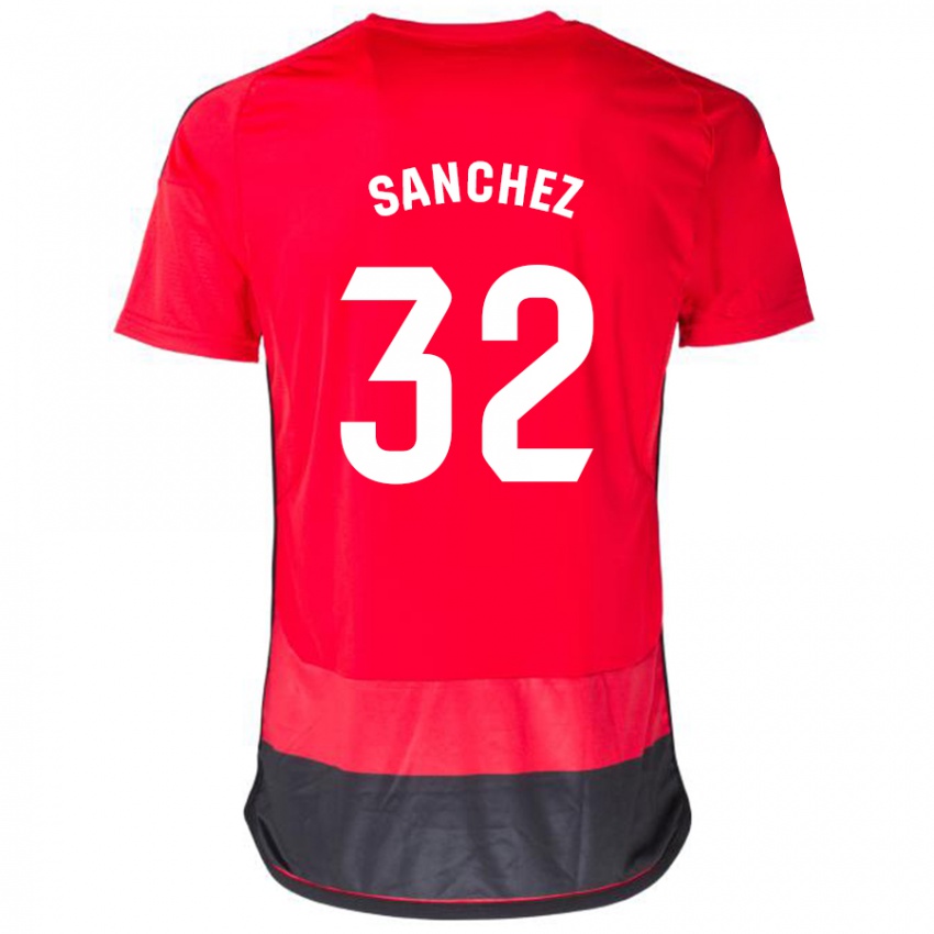 Kinderen Rubén Sánchez #32 Rood Zwart Thuisshirt Thuistenue 2023/24 T-Shirt België