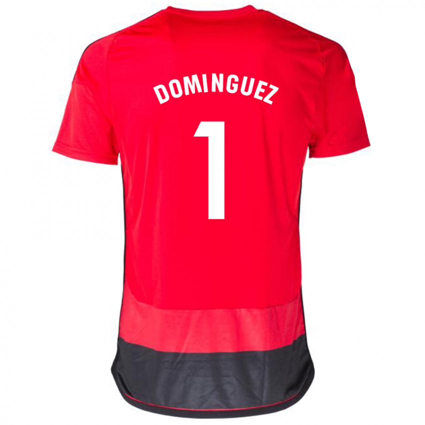 Kinderen Iago Domínguez #1 Rood Zwart Thuisshirt Thuistenue 2023/24 T-Shirt België