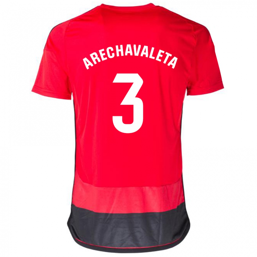Kinderen Jorge Arechavaleta #3 Rood Zwart Thuisshirt Thuistenue 2023/24 T-Shirt België