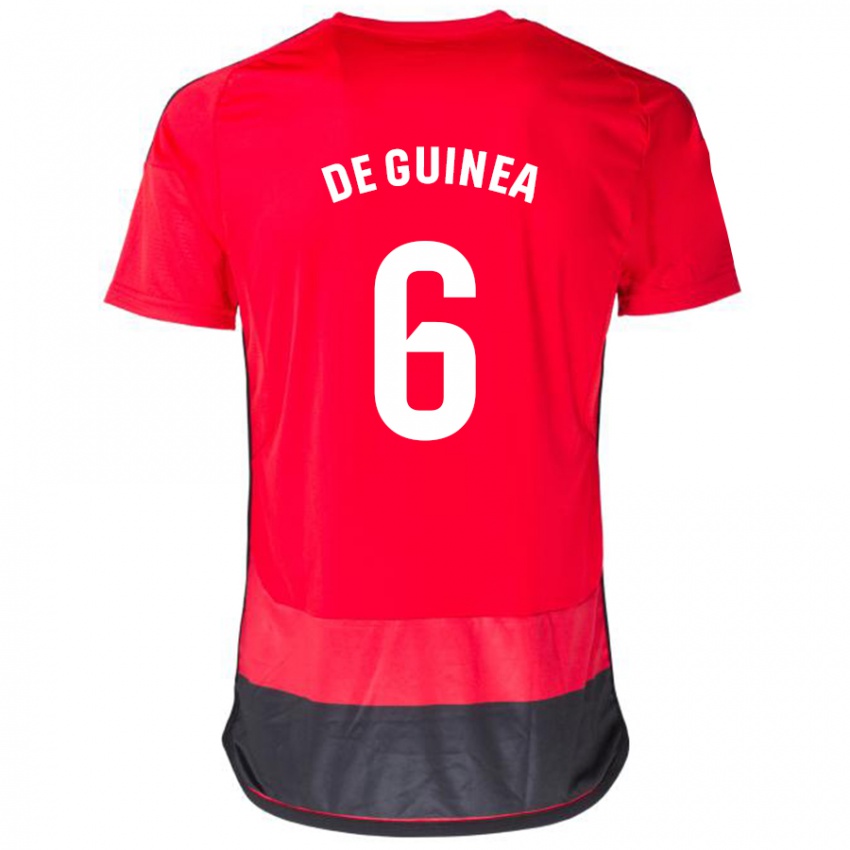 Kinderen Asier Ortiz De Guinea #6 Rood Zwart Thuisshirt Thuistenue 2023/24 T-Shirt België