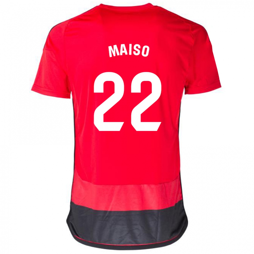 Kinderen Álvaro Maiso #22 Rood Zwart Thuisshirt Thuistenue 2023/24 T-Shirt België