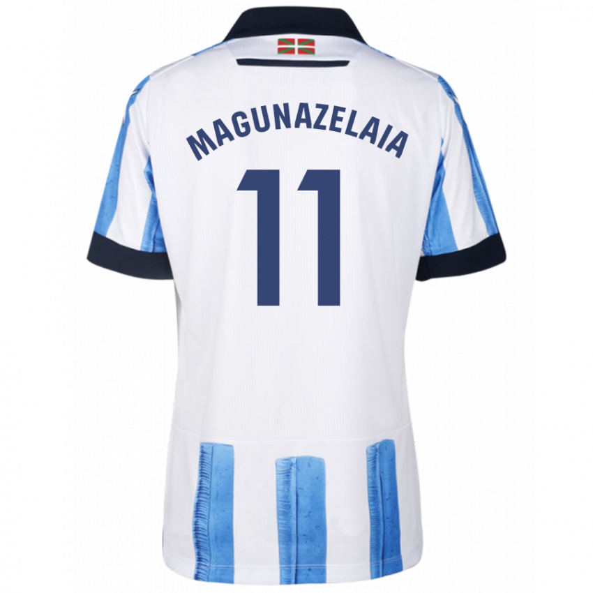 Kinderen Jon Magunazelaia #11 Blauw Wit Thuisshirt Thuistenue 2023/24 T-Shirt België