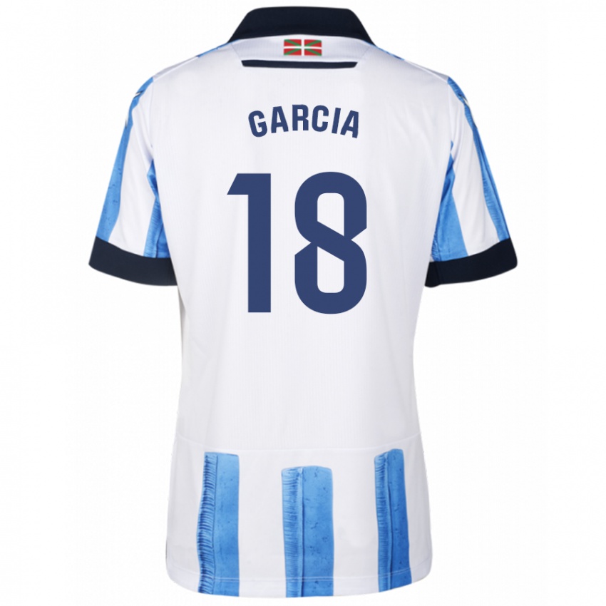 Kinderen Eder García #18 Blauw Wit Thuisshirt Thuistenue 2023/24 T-Shirt België