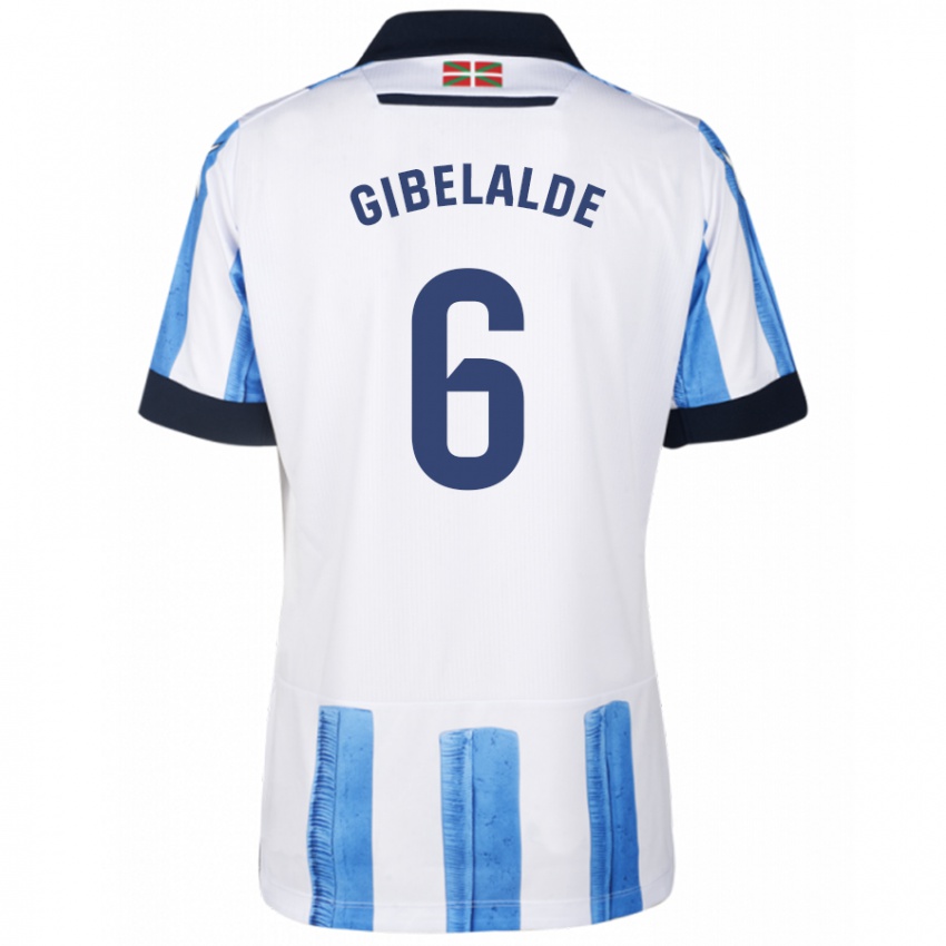 Kinderen Manex Gibelalde #6 Blauw Wit Thuisshirt Thuistenue 2023/24 T-Shirt België