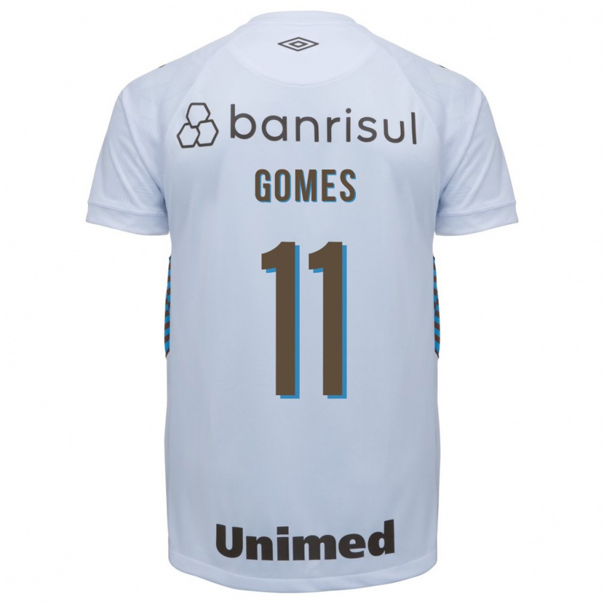 Kinder Gustavo Gomes #11 Weiß Auswärtstrikot Trikot 2023/24 T-Shirt Belgien