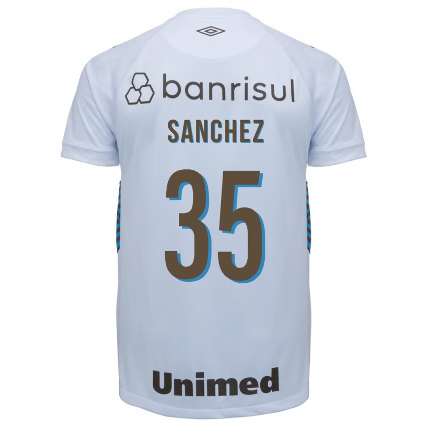 Kinder Lari Sanchez #35 Weiß Auswärtstrikot Trikot 2023/24 T-Shirt Belgien