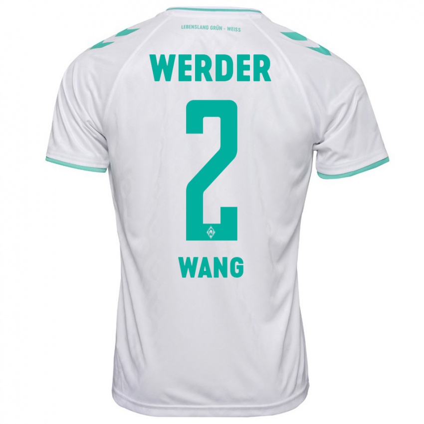 Kinderen Bowen Wang #2 Wit Uitshirt Uittenue 2023/24 T-Shirt België