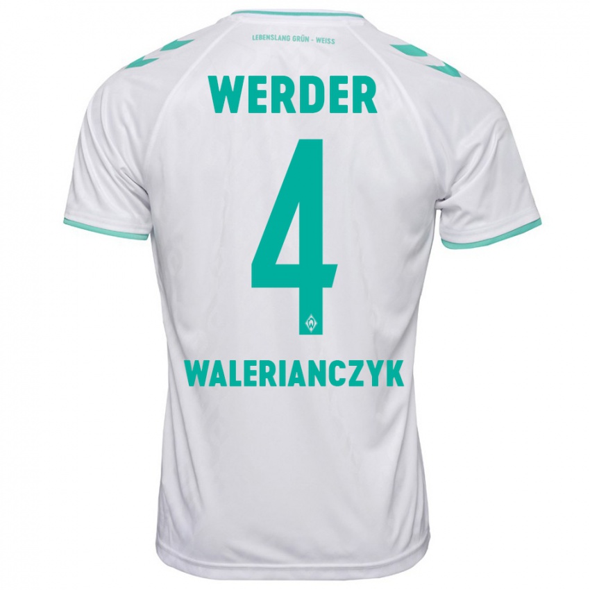 Kinderen Dennis Walerianczyk #4 Wit Uitshirt Uittenue 2023/24 T-Shirt België