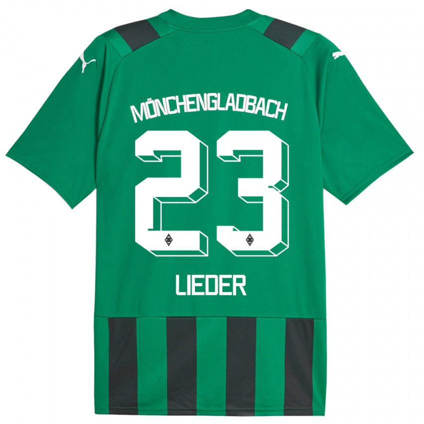 Kinderen Michel Lieder #23 Zwart Groen Uitshirt Uittenue 2023/24 T-Shirt België